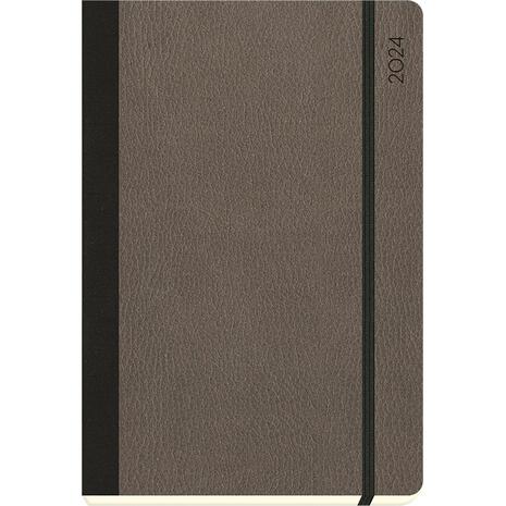 Ημερολόγιο ημερήσιο The Writing Fields Vintage 3900 14x21cm με λάστιχο από ανακυκλωμένο δέρμα Dark Coffee